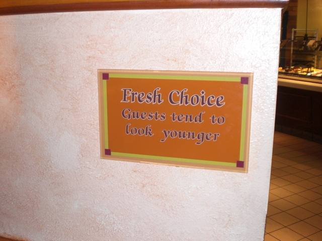 Marketing is Lately Green At Fresh Choice..