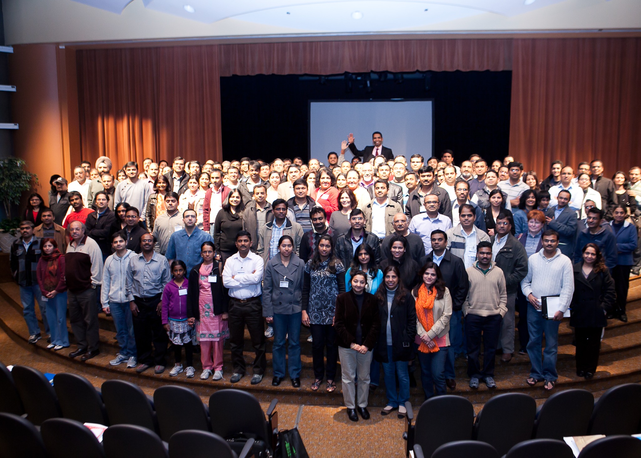 Group gathered after a Srini Saripalli live workshop