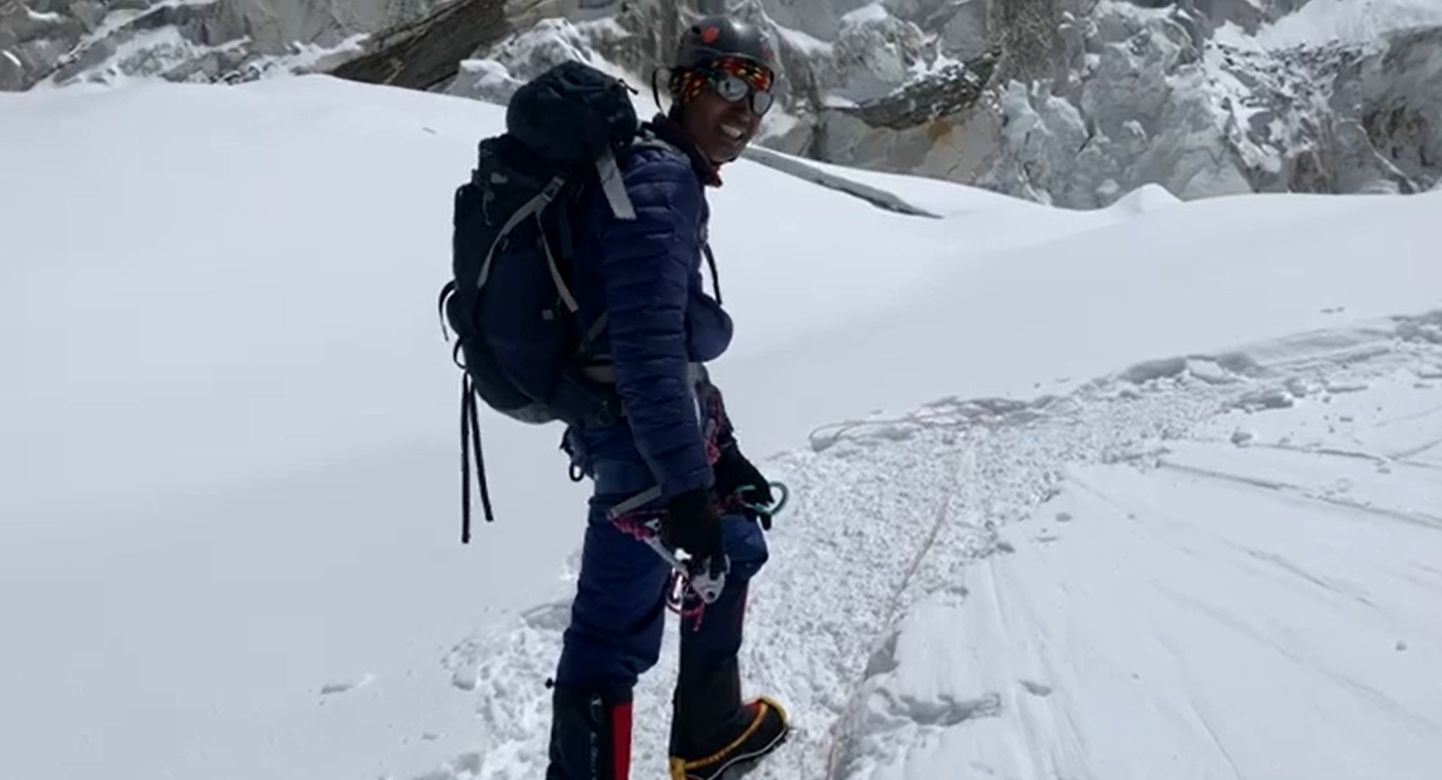 Srini Saripalli climbing on Everest